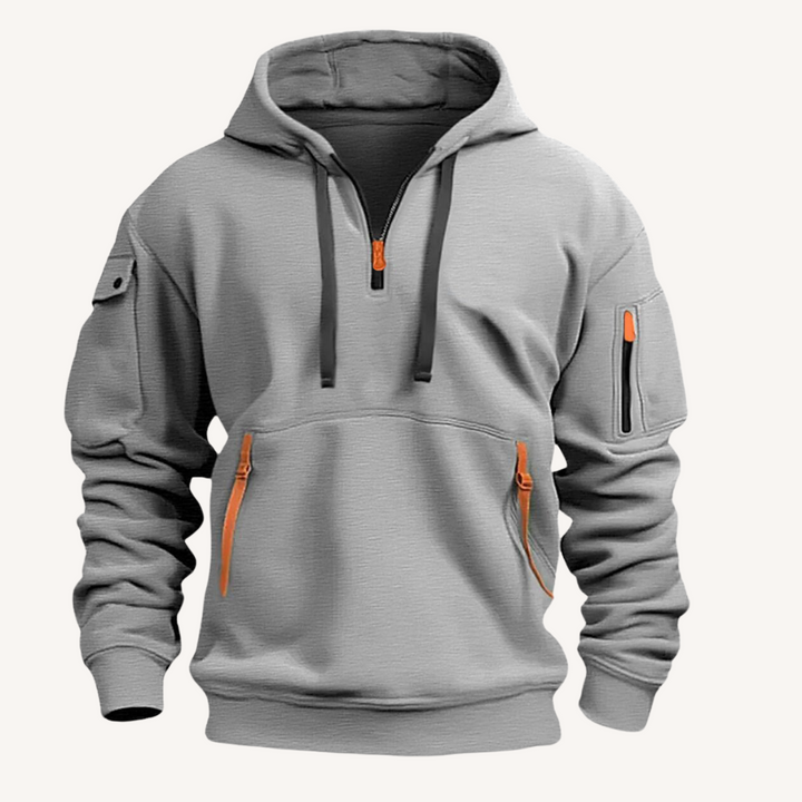 Mitchel | Dropped Shoulder Hooded Sweatshirt