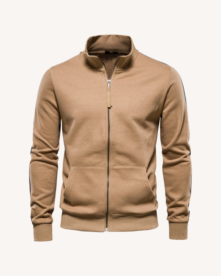 Tavon | Zip-Up Stand Collar Sweatshirt