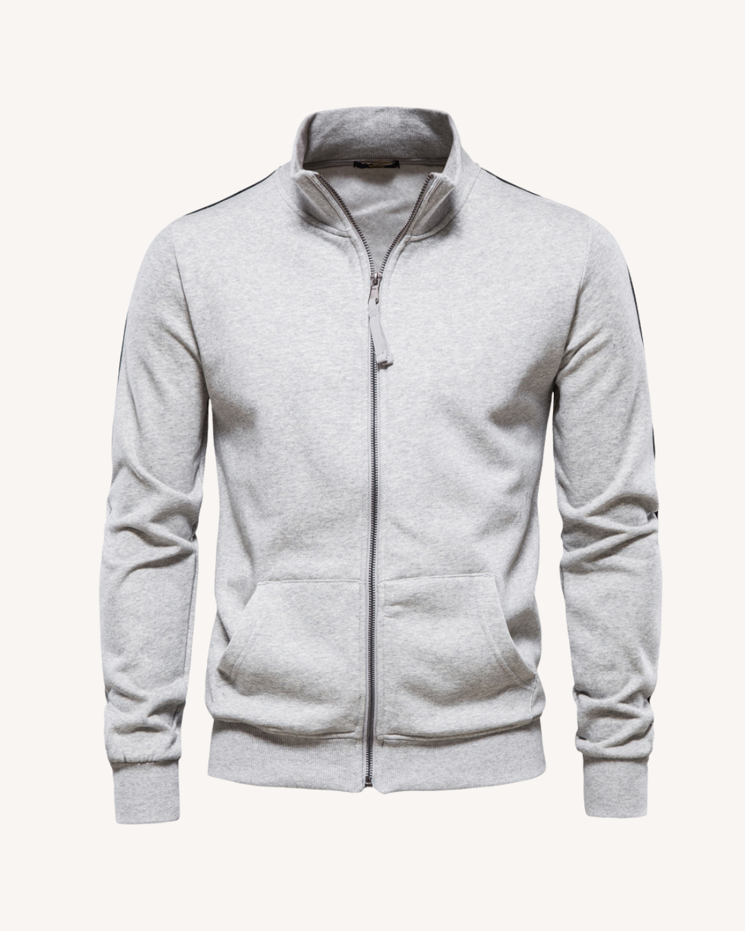 Tavon | Zip-Up Stand Collar Sweatshirt