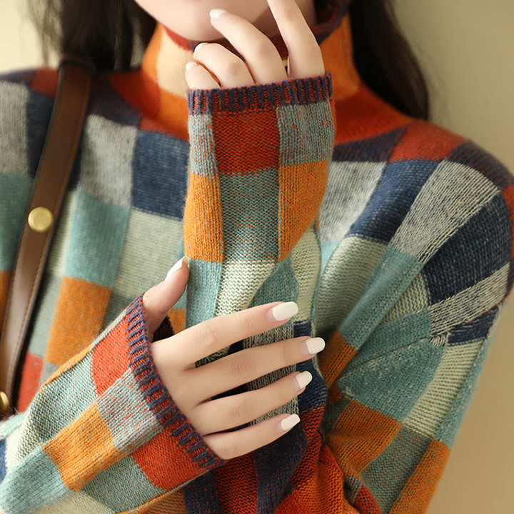 Harriet | Patchwork Turtleneck